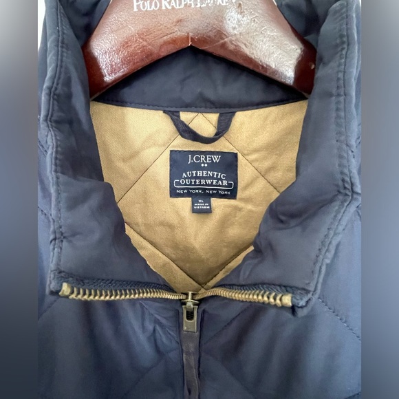 J. Crew Navy Quilted Zip Vest - XL GUC - Picture 5 of 5